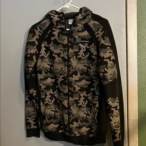 Puma Men's Camouflage Cardigan Sweater - Black and Brown